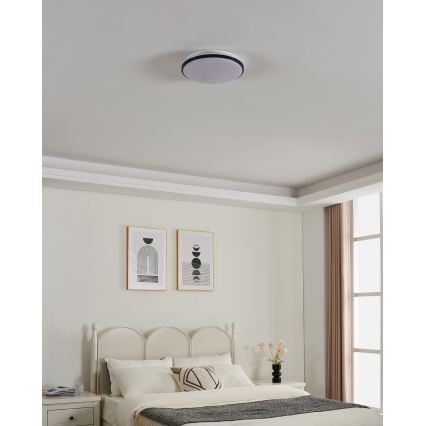 Eglo - LED-plafondlamp voor de badkamer LED/18W/230V 3000/4000/6500K IP54 zwart