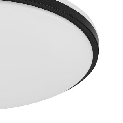 Eglo - Plafonnier LED pour salle de bains 18 W, 230 V, 3000/4000/6500 K, Ø 34 cm, IP54, noir