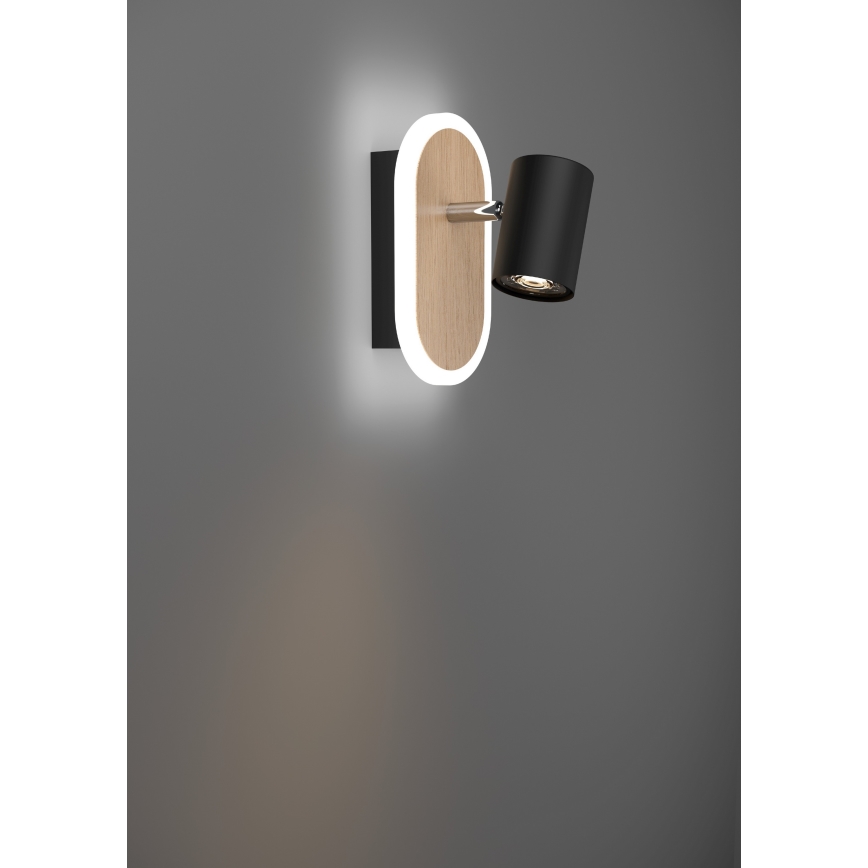 Eglo - LED-muurspot LED/7W/230V bruin/zwart