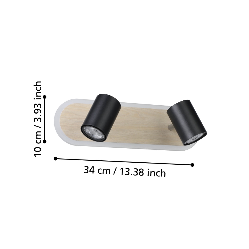 Eglo - Spot LED LED/12W/230V marron/noir