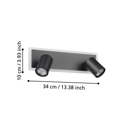 Eglo - Spot LED/12W/230V noir