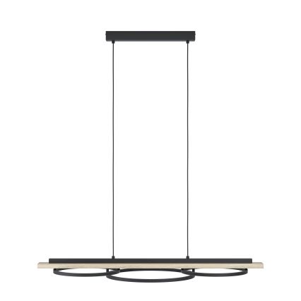 Eglo - Dimbare LED hanglamp aan een koord 2xLED/12,5W/230V+1xLED/15,5W 3000K beige/zwart
