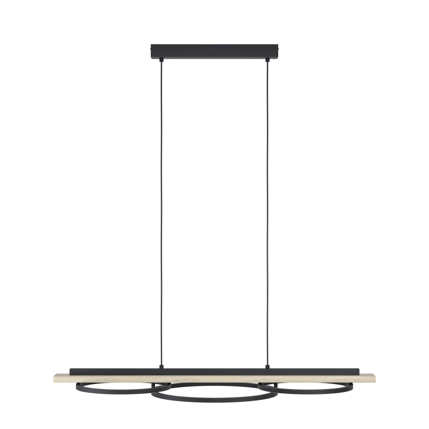 Eglo - Dimbare LED hanglamp aan een koord 2xLED/12,5W/230V+1xLED/15,5W 3000K beige/zwart