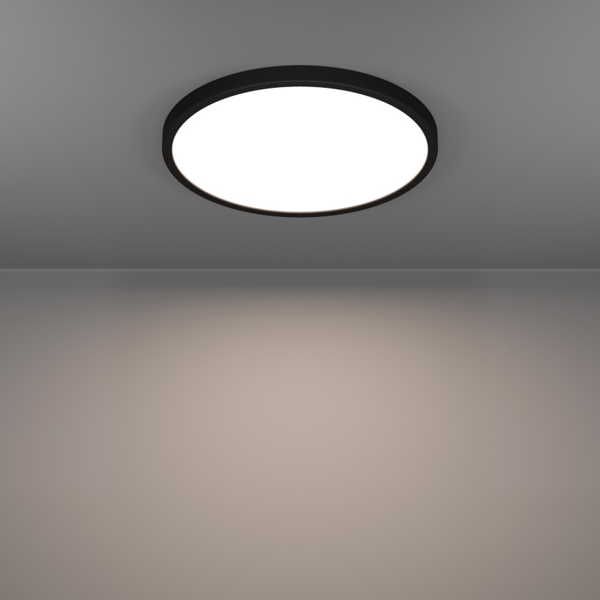 Eglo - LED RGBW dimbare plafondlamp voor badkamer LED/17,5W/230V 2700-6500K Ø 38,9 cm IP44 zwart