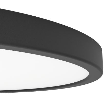 Eglo - LED RGBW dimbare plafondlamp voor badkamer LED/17,5W/230V 2700-6500K Ø 38,9 cm IP44 zwart