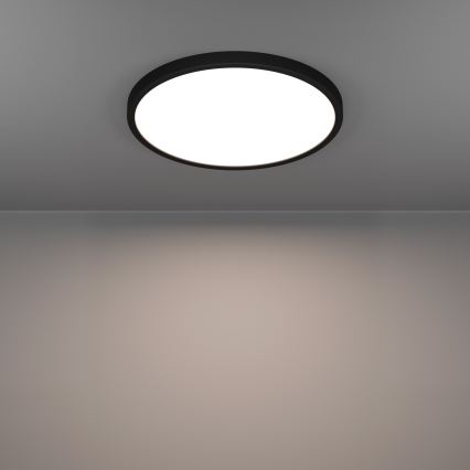 Eglo - Plafonnier LED RGBW dimmable pour salle de bains, LED/17,5W/230V, 2700–6500K, Ø 38,9 cm, IP44, noir