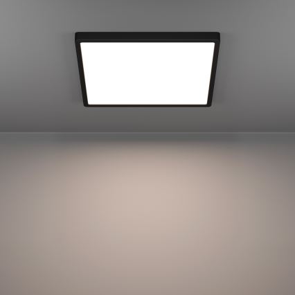 Eglo - Plafonnier LED RGBW dimmable de salle de bains LED/17,8W/230V 2700-6500K 39x39 cm IP44 noir