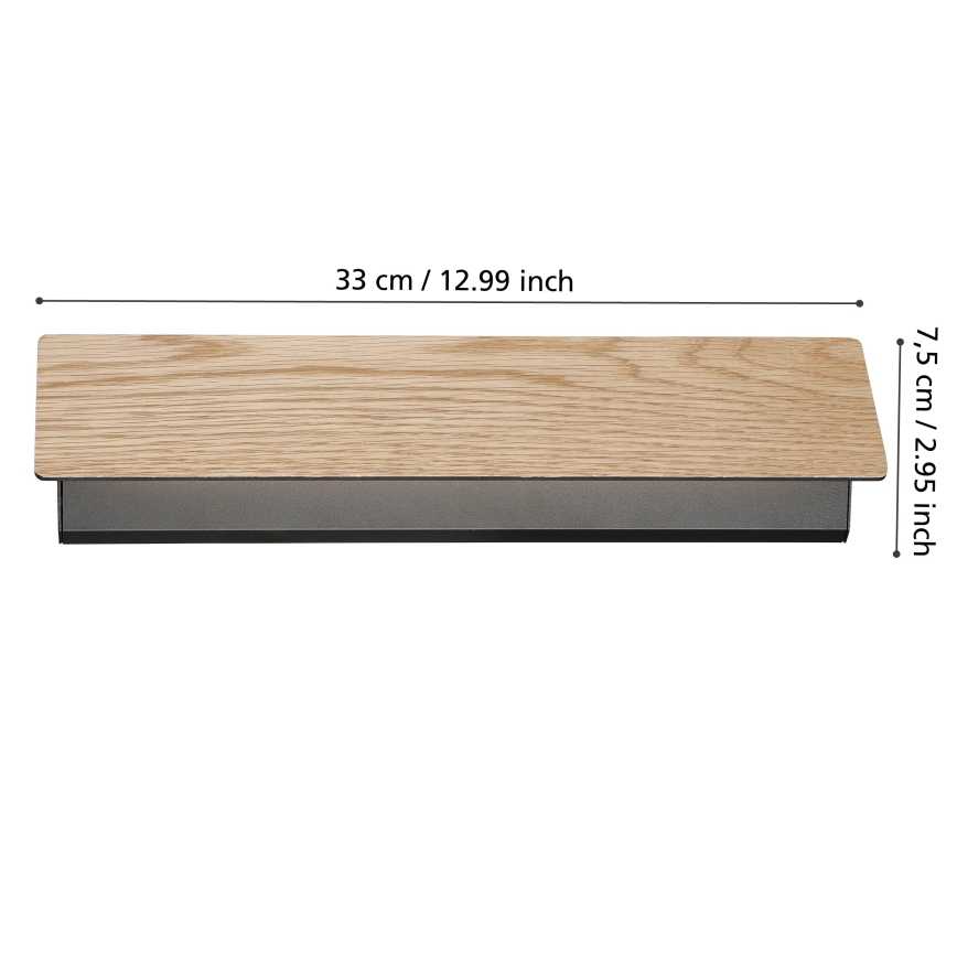 Eglo - LED wand verlichting LED/12W/230V 3000K bruin