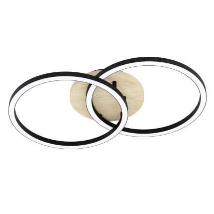 Eglo - Dimbare LED plafondlamp 2xLED/16W/230V 2700-6500K beige/zwart ZigBee