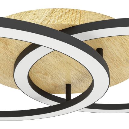 Eglo - Dimbare LED plafondlamp 2xLED/16W/230V 2700-6500K beige/zwart ZigBee