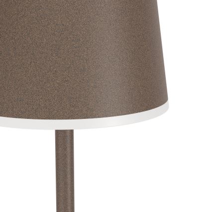 Eglo - Lampadaire extérieur à intensité variable et rechargeable LED/4,3W/230V 2400/3000/4000K IP54 marron