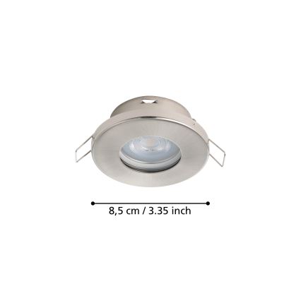 Eglo - SET 3xLED Badkamer inbouwverlichting 1xGU10/4W/230V IP44 mat chroom