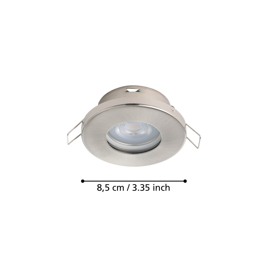Eglo - SET 3xLED Badkamer inbouwverlichting 1xGU10/4W/230V IP44 mat chroom