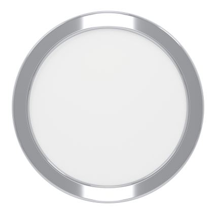Eglo - LED plafondlamp voor de badkamer, 7,5 W (230 V), met omschakelbare kleurtemperaturen 2700/4000/6500 K, Ø 16,6 cm, IP44, glanzend chroom