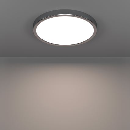 Eglo - Plafonnier de salle de bains LED 14,2 W 230 V 2700/4000/6500 K Ø 27,8 cm IP44 chrome brillant