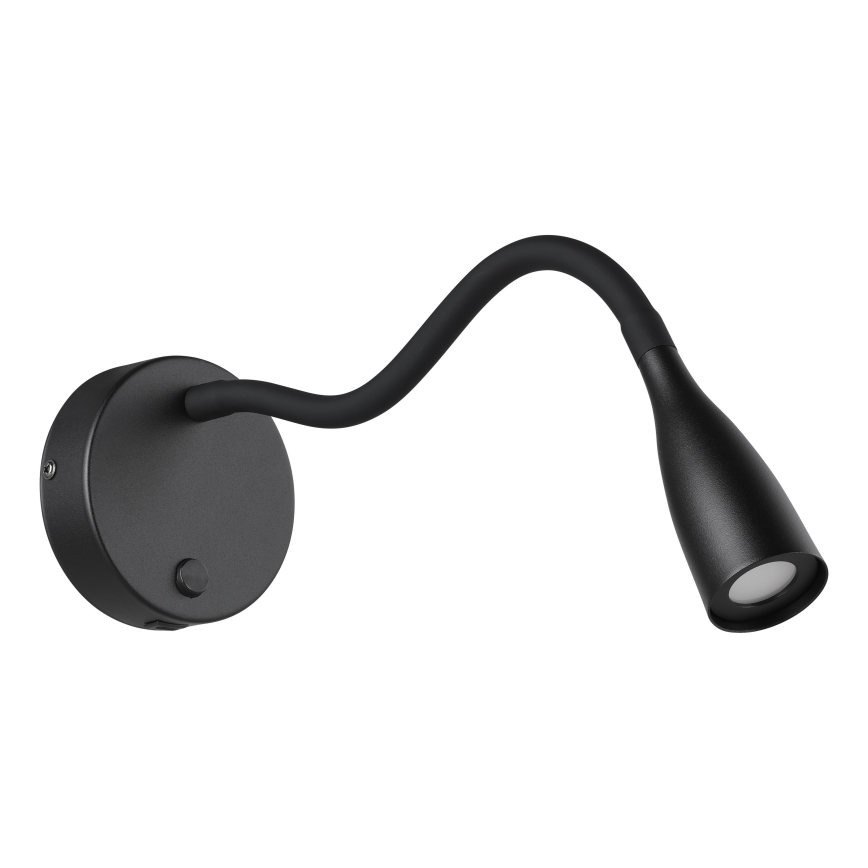 Eglo - Flexibele LED-wandlamp met USB, 3,8W/230V, zwart