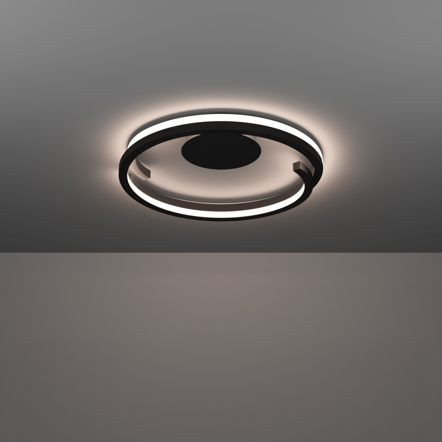 Eglo - Dimbare LED-plafondlamp 2x LED/20 W/230 V 2700–6500 K Ø 48 cm zwart + afstandsbediening
