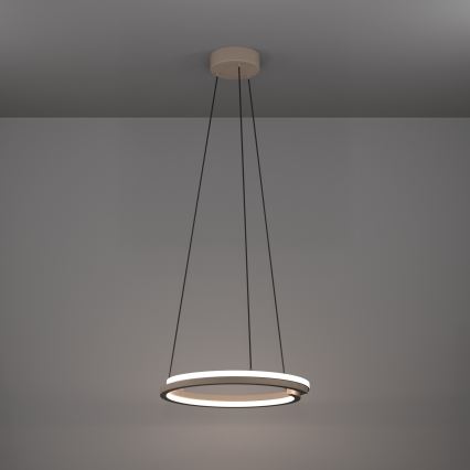 Eglo - LED dimbare pendellamp met kabel, 2xLED/20W/230V, 2700-6500K, Ø 48 cm, beige + afstandsbediening