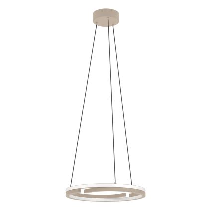 Eglo - Suspension LED dimmable sur câble 2xLED/20W/230V 2700-6500K Ø 48 cm beige + télécommande