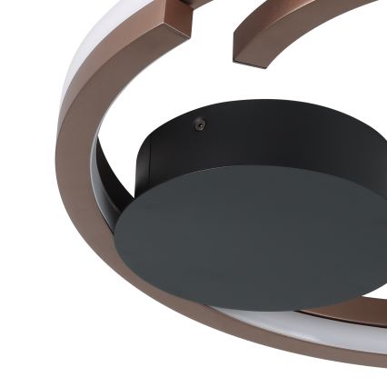 Eglo - Plafonnier LED dimmable 2xLED/20W/230V 2700-6500K Ø 48 cm bronze + télécommande