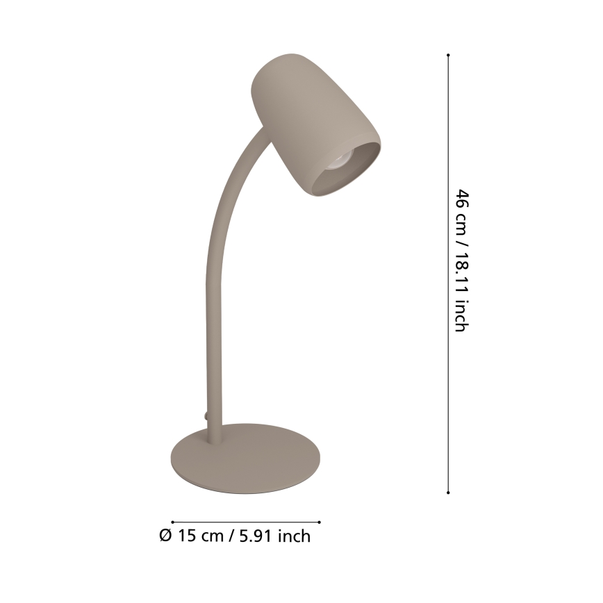 Eglo - Tafellamp 1xE14/18W/230V crèmekleurig
