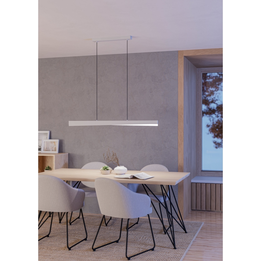 Eglo - LED RGBW dimbare hanglamp met kabelophanging LED/19W/230V 2700-6500K grijs