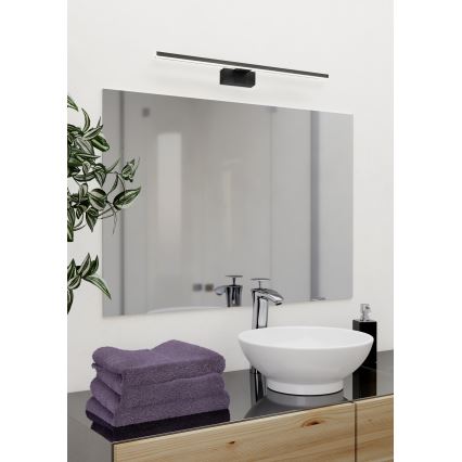 Eglo - Éclairage miroir LED pour salle de bains, 10 W/230 V, 3000/4000/6500 K, 60 cm, IP44, noir