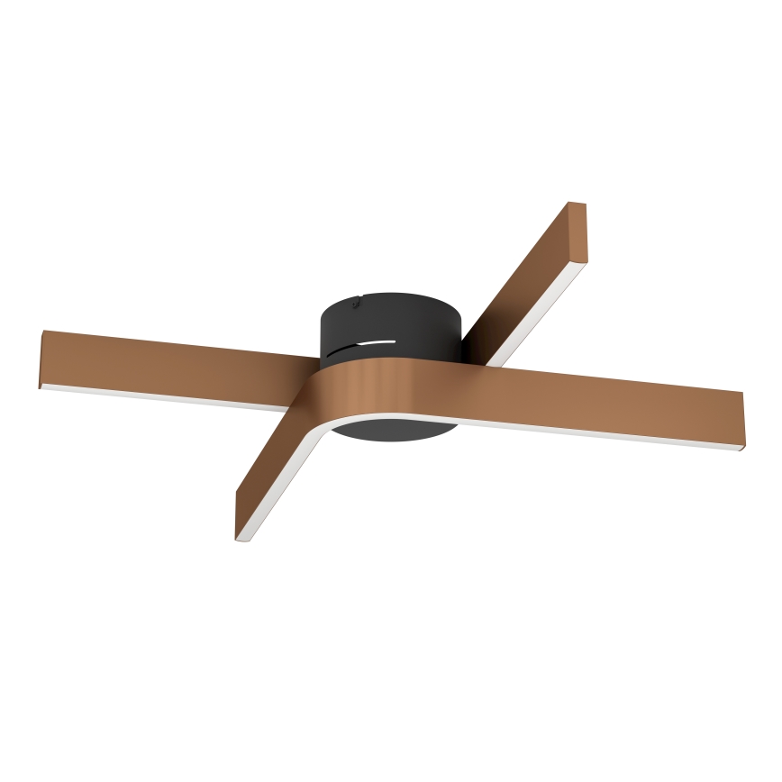 Eglo - LED RGBW dimbare plafondlamp 2xLED/18W/230V koper/zwart