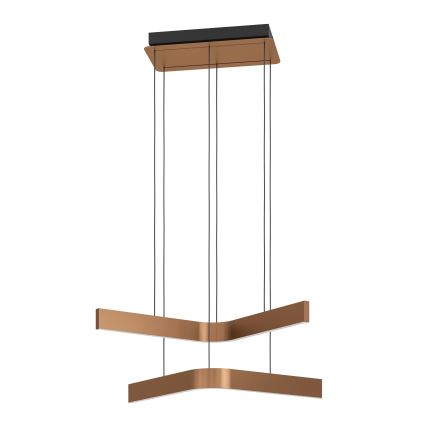 Eglo - Dimbare RGBW LED-hanglamp aan kabel 2xLED/18W/230V koper/zwart