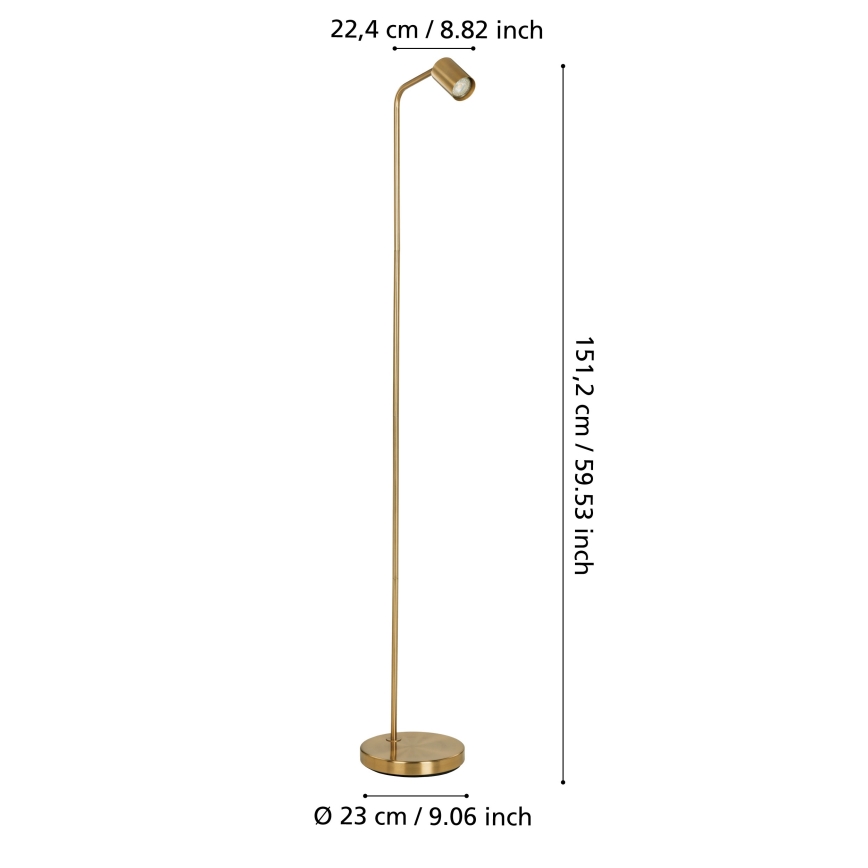 Eglo - Lampadaire 1xGU10/5W/230V doré