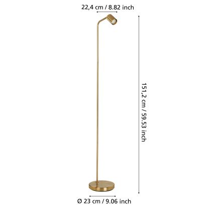 Eglo - Vloerlamp 1xGU10/5W/230V goudkleurig