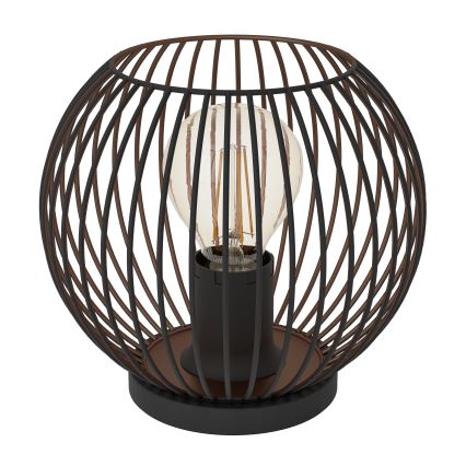 Eglo - Lampe de table 1xE27/60W/230V noire