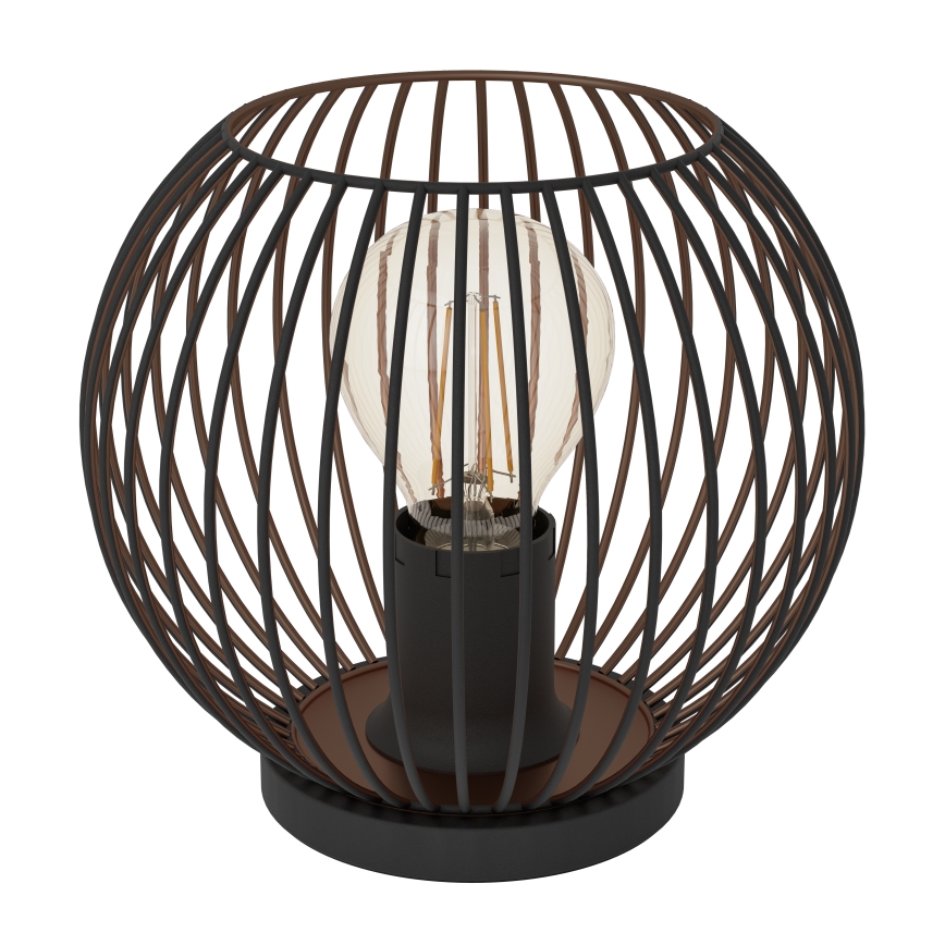 Eglo - Lampe de table 1xE27/60W/230V noire