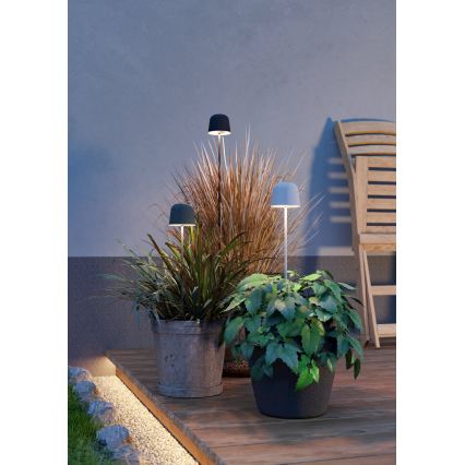 Eglo - LED-dimbare buitentafellamp met aanraakbediening en oplaadbare accu, LED/1,8W/5V 2500/3000/4000K 2500 mAh IP54 zwart