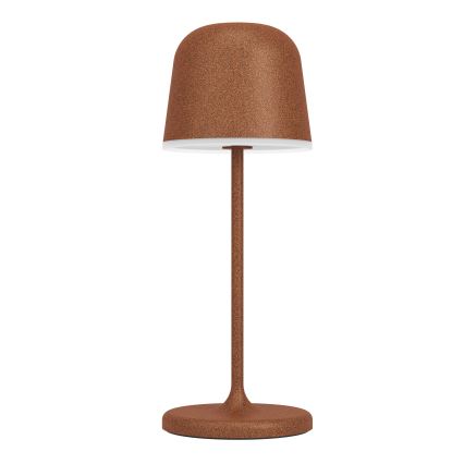 Eglo - Lampe de table extérieure LED tactile et rechargeable, à intensité réglable, 1,8 W/5 V, 2500/3000/4000 K, batterie 2500 mAh, IP54, marron