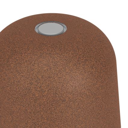 Eglo - Lampe de table extérieure LED tactile et rechargeable, à intensité réglable, 1,8 W/5 V, 2500/3000/4000 K, batterie 2500 mAh, IP54, marron