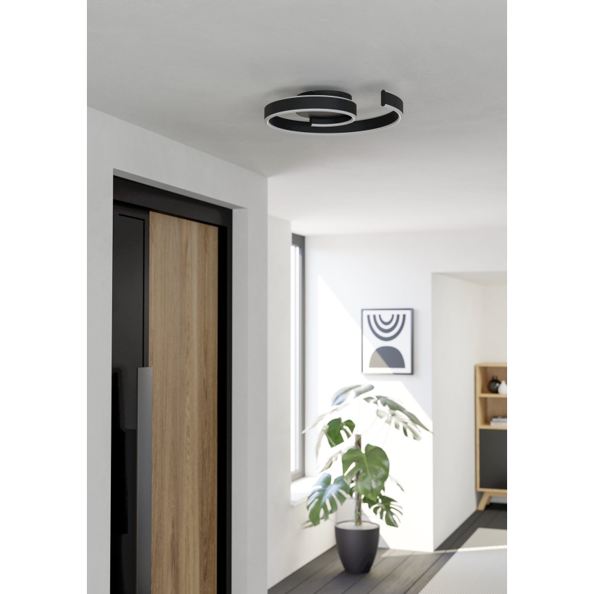 Eglo - LED RGBW dimbare plafondlamp LED/37W/230V 3000-6500K zwart