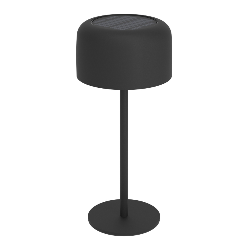 Eglo - LED zonne-oplaadbare tafellamp met touchbediening LED/2,8W/3,7V 1800 mAh IP44 zwart