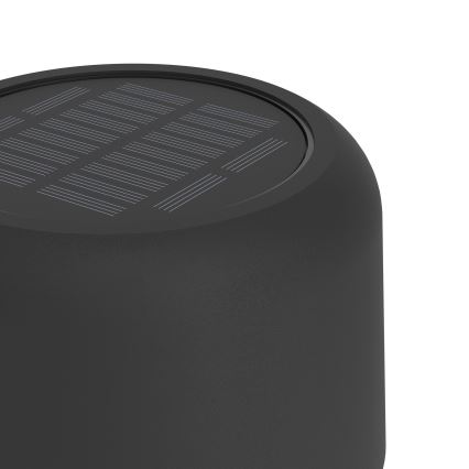 Eglo - Lampadaire solaire LED tactile rechargeable 2,8 W / 3,7 V, 1800 mAh, IP44, noir