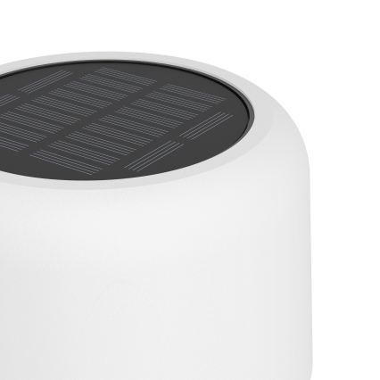 Eglo - Lampadaire tactile solaire à LED rechargeable LED/2,8W/3,7V 1800 mAh IP44 blanc