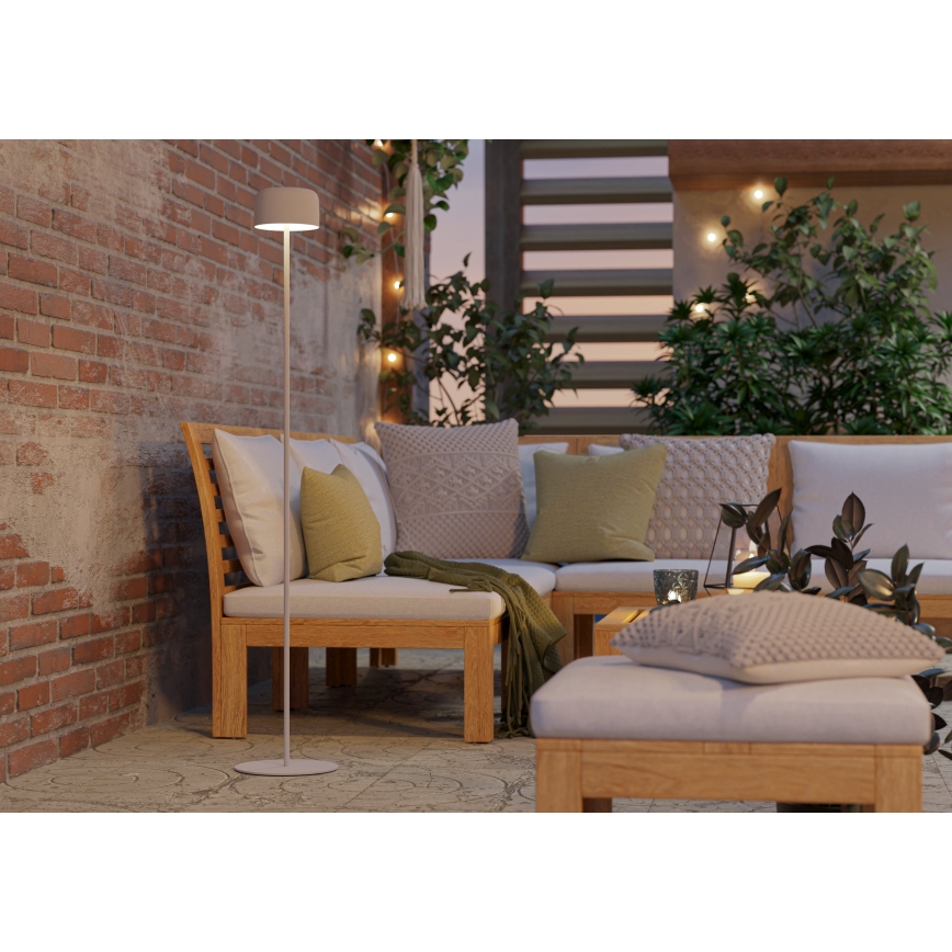 Eglo - LED zonne-oplaadbare staande lamp met aanraakbediening LED/2,8W/3,7V 1800 mAh IP44 wit