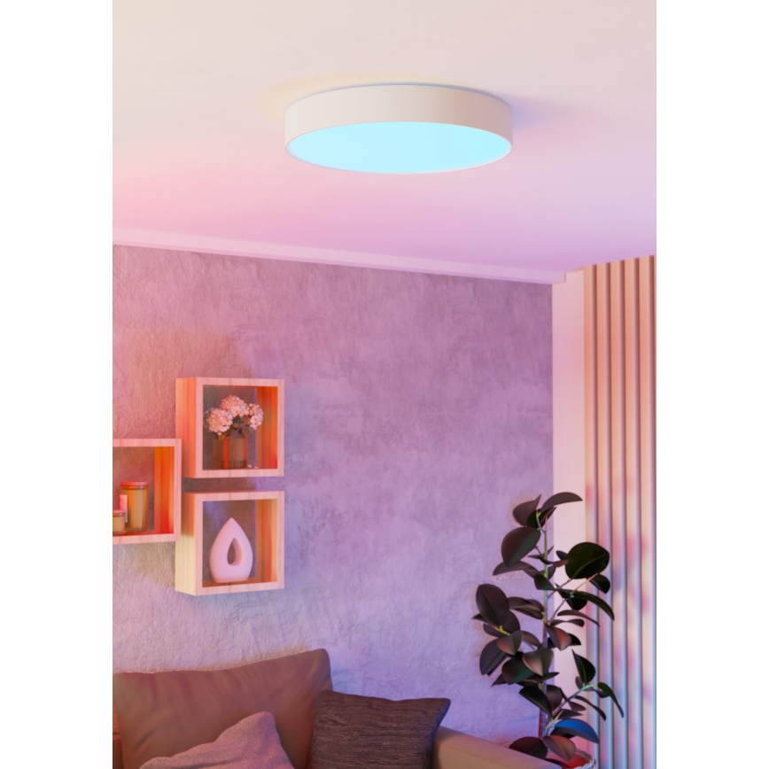 Eglo - Plafonnier LED RGBW dimmable LED/26W/230V 2700-6500K Ø 49 cm blanc