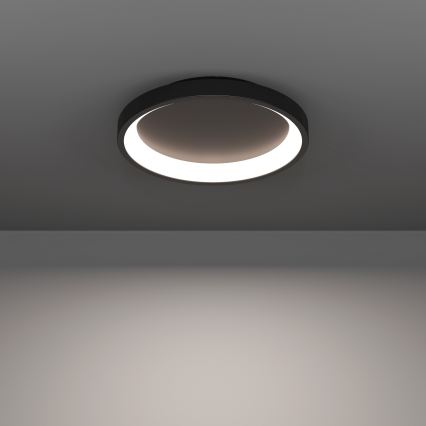 Eglo - Plafonnier LED RGBW dimmable, 19,6 W, 230 V, 2700–6500 K, Ø 35 cm, noir