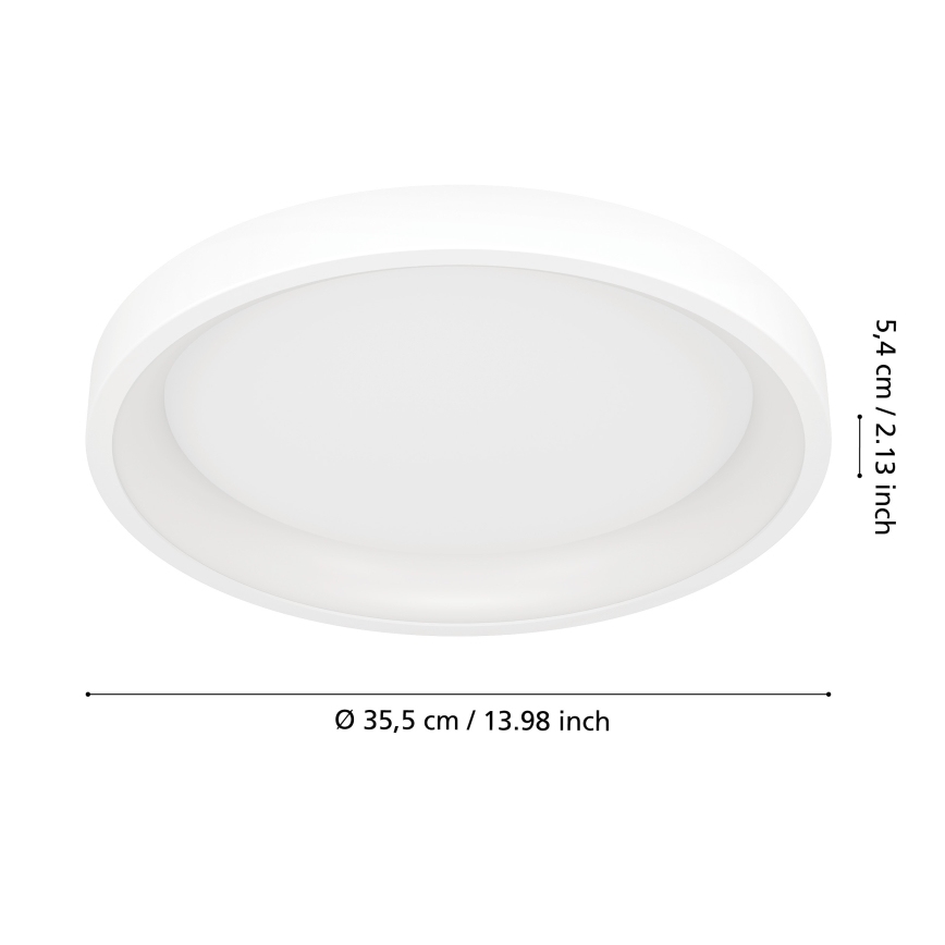 Eglo - LED RGBW dimbare plafondlamp LED/19,6W/230V 2700-6500K Ø35 cm wit