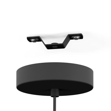 Eglo - Suspension sur câble 1xE27/60W/230V noir/beige/fumé