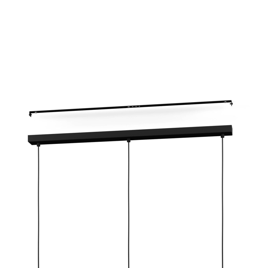 Eglo - Hanglamp met kabel 3xE27/60W/230V zwart/beige/gerookt
