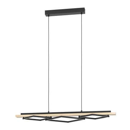 Eglo - Dimbare LED-hanglamp aan kabel 2xLED/13W/230V + LED/16W zwart/beige