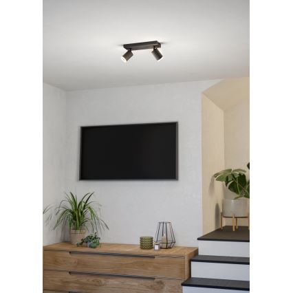 Eglo - LED RGBW dimbare spot 2xLED/3,7W/230V 2700-6500K zwart