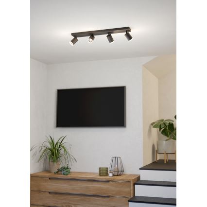 Eglo - Spot LED RGBW dimmable 4xLED/3,7W/230V 2700-6500K noir