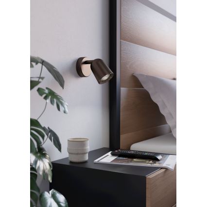 Eglo - Wandspot 1xGU10/5W/230V bronskleurig